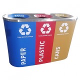 出口室內機場三分類不銹鋼垃圾桶